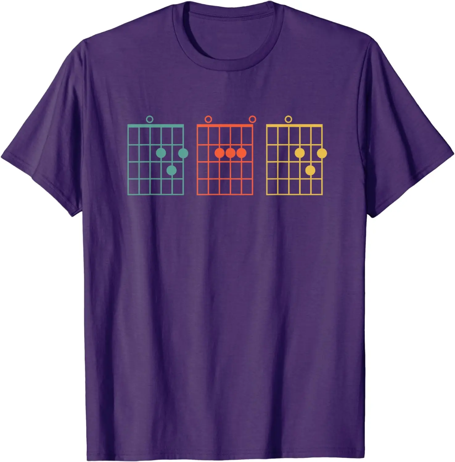Guitar Chord Musical Note Dad Written Retro Vintage Father T-Shirt