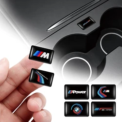 10Pcs Epoxy Car Interior Stickers Auto Decorative Accessories For BMW M Performance E46 E91 E60 E39 E53 Power F10 F20 X1 X5 X6