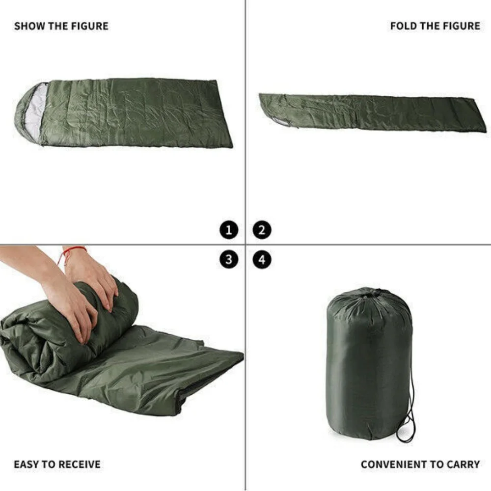 4 Season Sleeping Bag Waterproof Outdoor Camping Hiking Envelope Single Zip Bag