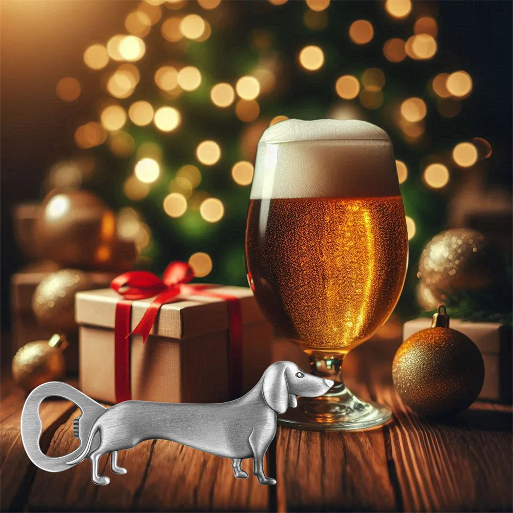 Christmas Beer Gift Metal Dachshund Bottle Openers Unique Party Bar Tools Beer Openor Xmas Gift for Sausage Dog Lovers