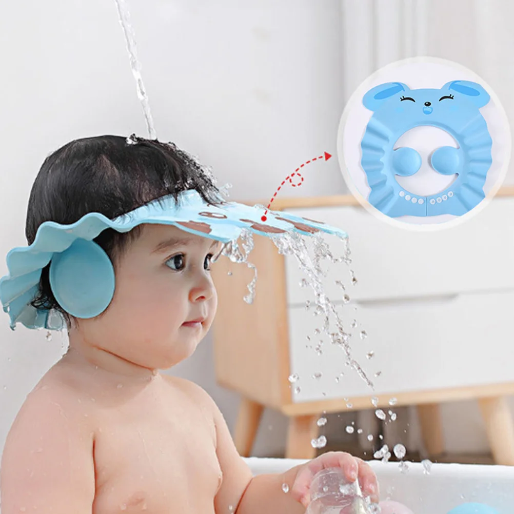 

3 шт., детская шапочка для шампуня, регулируемая детская шапочка для душа, водонепроницаемые детские шапочки для купания, защита ушей, детская шапочка для шампуня