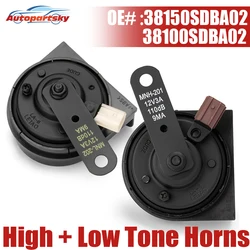 2PCS High + Low Tone Horns 12V 3A 108dB For Honda Accord For Acura TSX RL 38150SDBA02 38100SDBA02 38150-SDB-A02 38100-SDB-A02