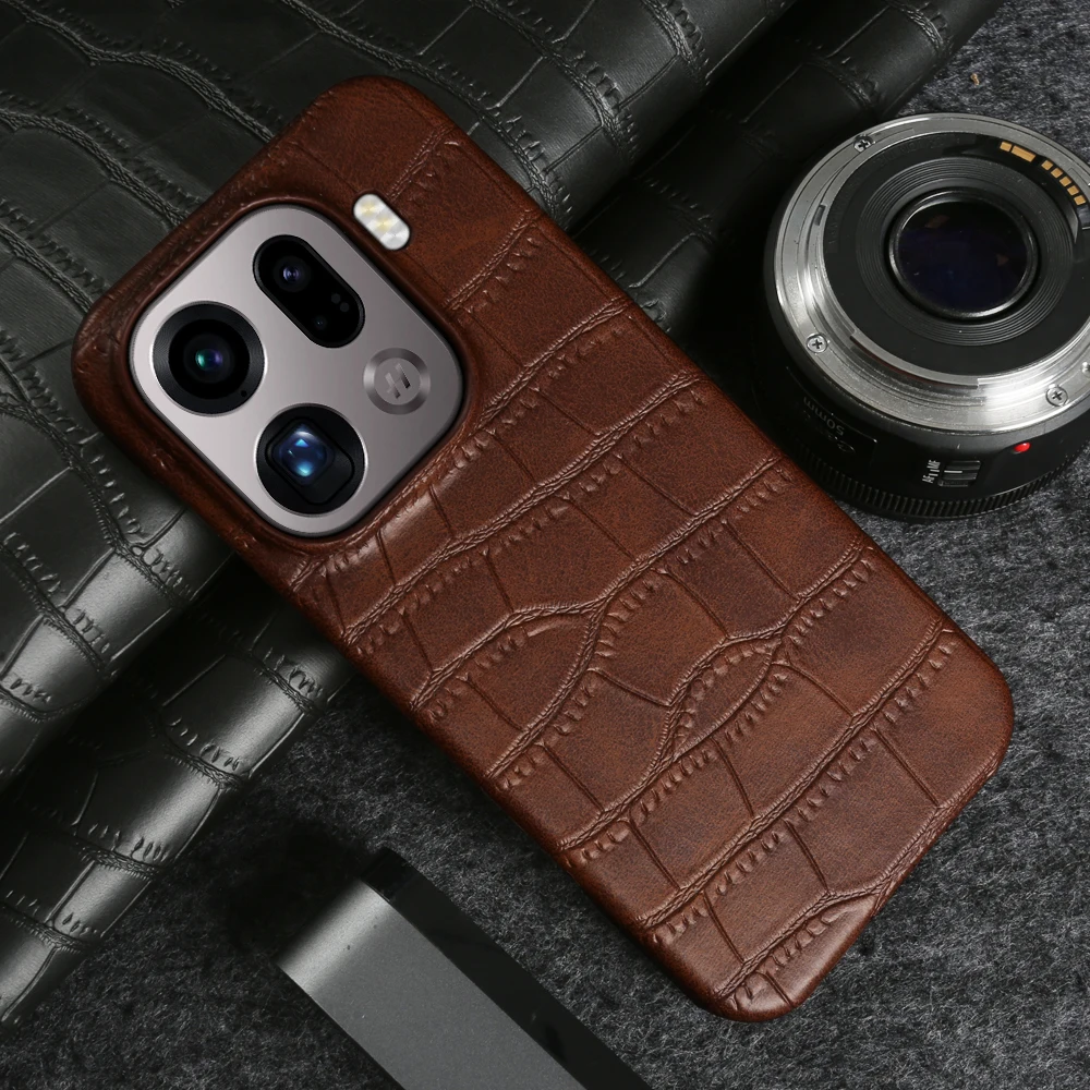 Premium Crocodile Leather Case For OPPO Find X9 Pro X8 X7 Ultra X6 Pro Phone Cases Back Cover X9Pro X9Ultra Coque Funda Shell