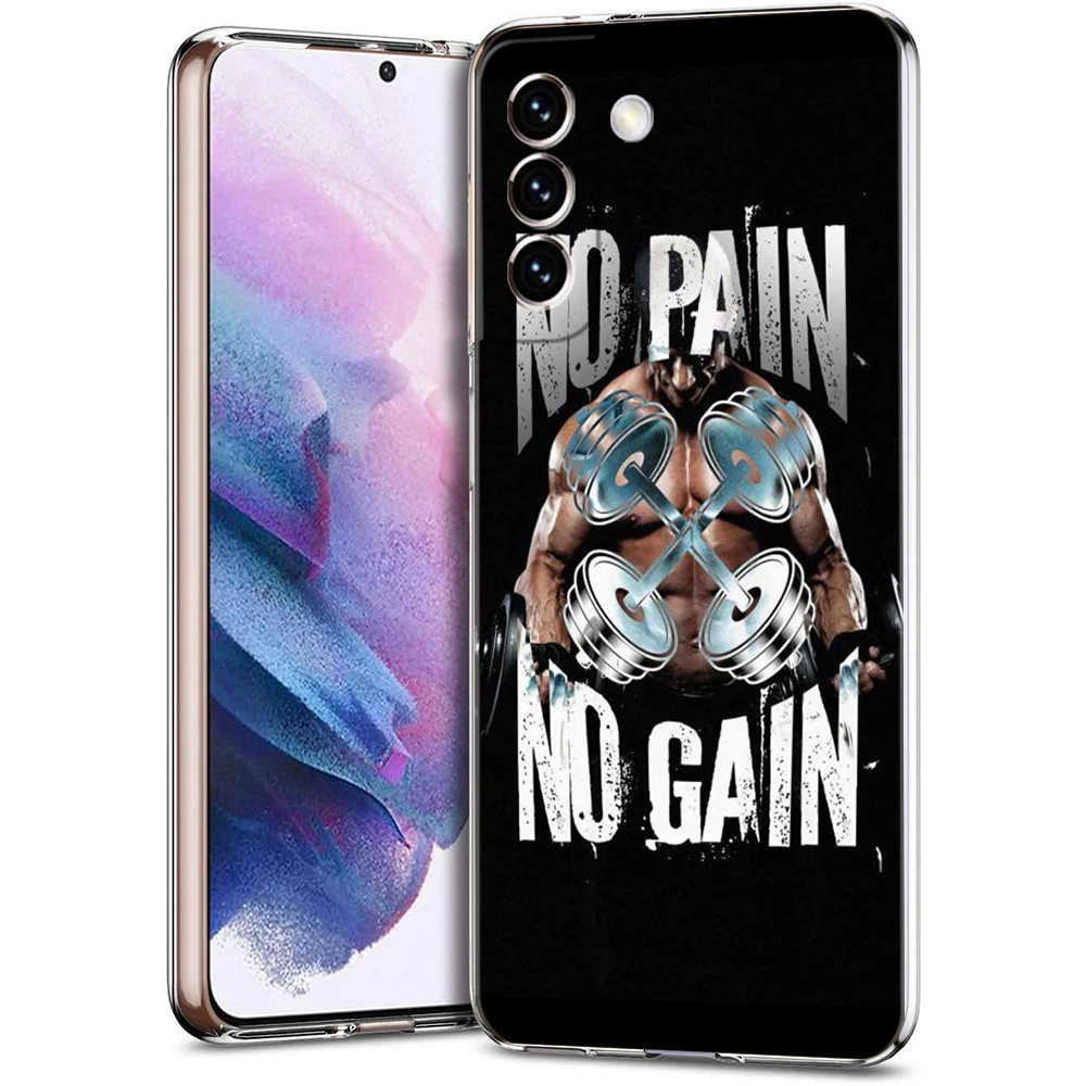 Bodybuilding Palestra Fitness Custodia per telefono per Samsung Galaxy S24 S23 S22 S20 S21 FE Ultra S24 S23 S10 S10E S9 S8 Plus Soft Shell