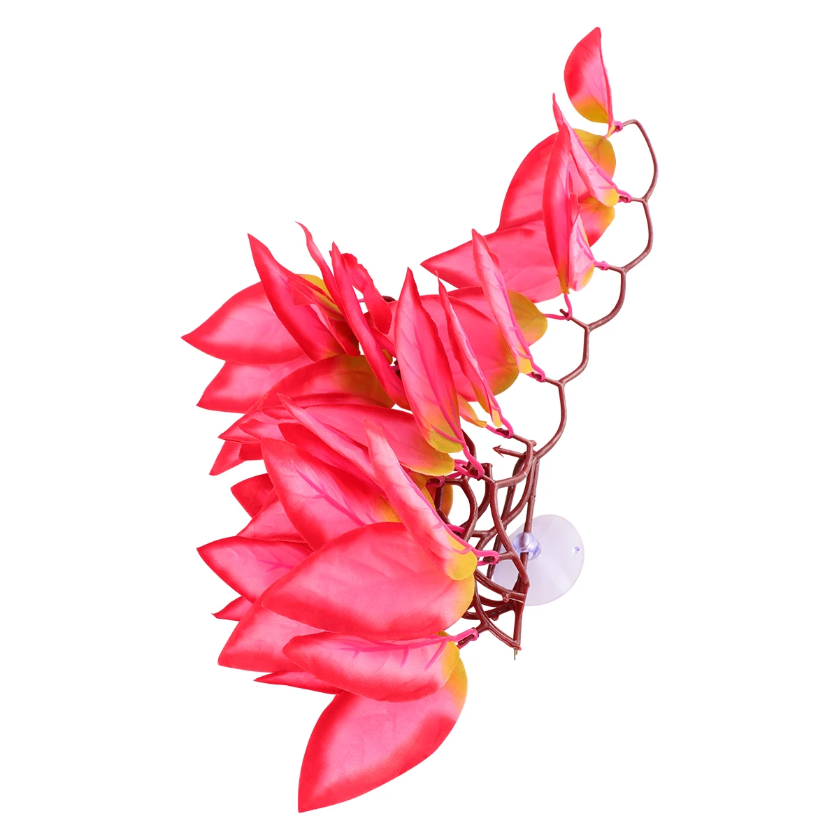 

Underwater Aquarium Fish Tank Decoration Tank Plastic Leaf Vine Lifelike Resin Leaves Party Garland Vine Red