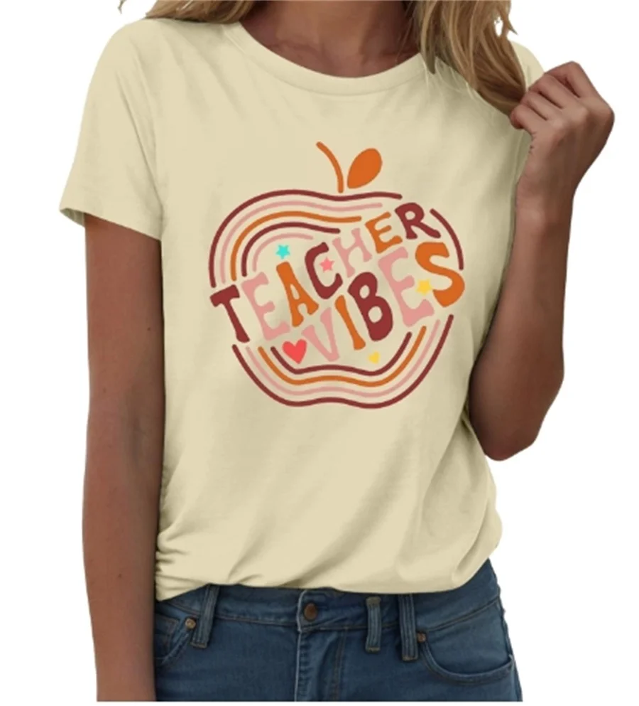 

Women's Back to School Season Letter Printed T-shirt