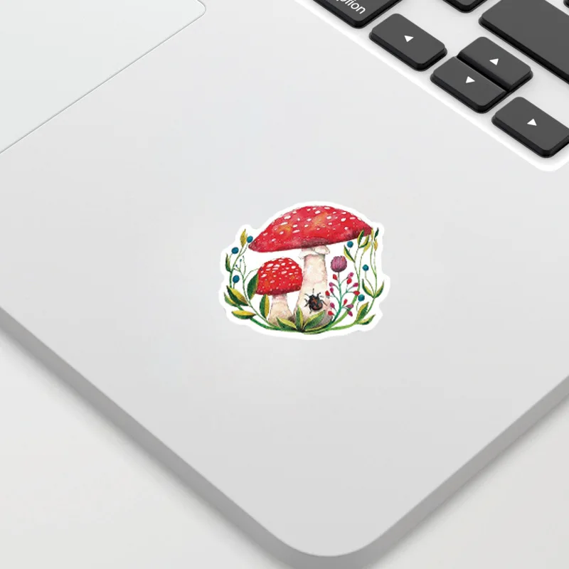 10/30/50pcs Red Mushroom Stickers Laptop Bicycle Guitar Skateboard Sticker Kid DIY Graffiti Waterproof Stickers Toy