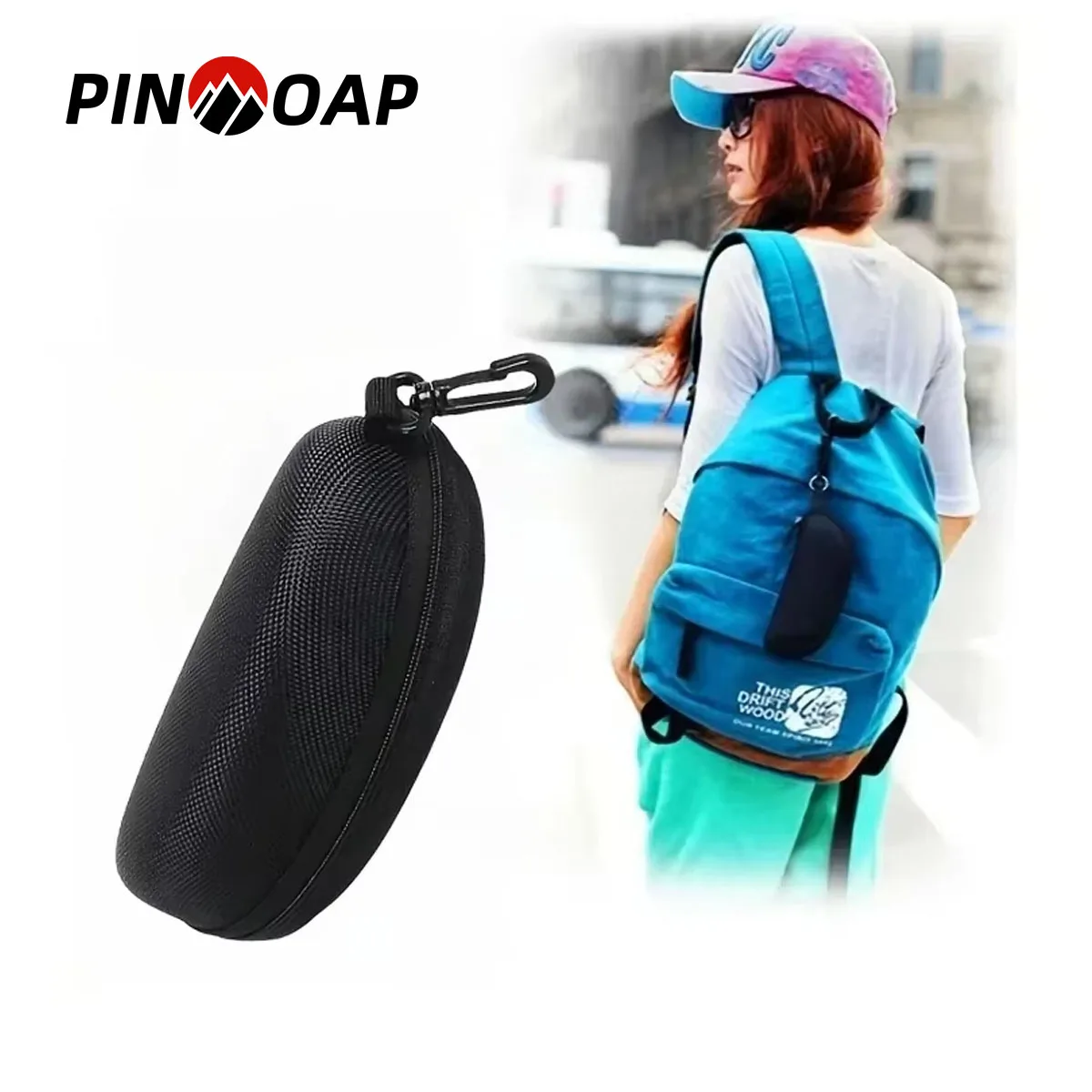 PINMOAP 휴대용 지퍼 선글라스 보호 상자 안경 케이스 상자 유니버설 남성 및 여성 안경 케이스 유행
