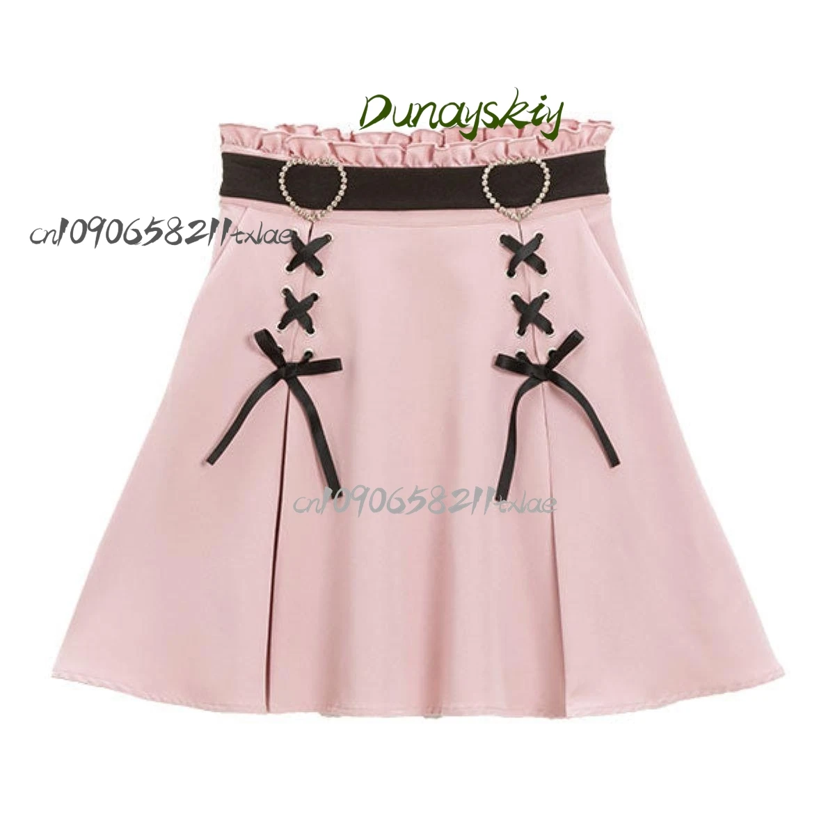 تنورة جيراي كي فستان ياباني لطيف منجم أحمر أسود وردي Kawaii Y2k أزياء تنكرية للسيدات مقاس كبير حلم جرلي حلو