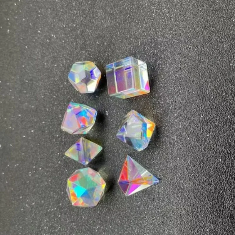 7pcs/Set Glass Cube Optical Prisma Photography Hexahedral Prism