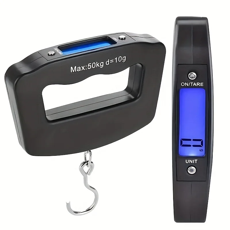 

1/2pcs 50kg/10g Digital Luggage Scale Electronic Portable Suitcase Travel Weighs With Backlight Electronic Travel Hanging Scales