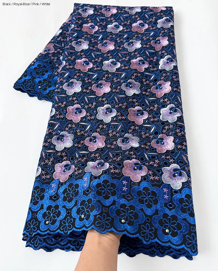 

Pink Teal Veritable Swiss lace African Deluxe Voile fabric in Switzerland Excellent Nigerian Ghana inspired wear clothes 5 yards