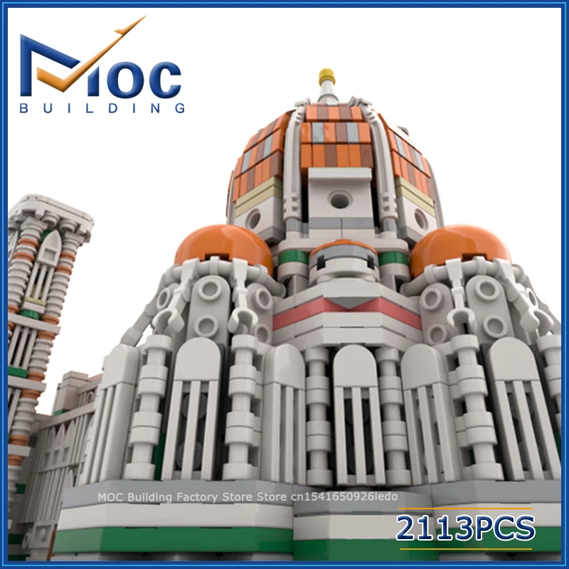 MOC ビルディングブロッククラシックイタリアスタイル建築モジュラー大聖堂 1:800 モデル DIY アセンブリレンガコレクションおもちゃクリスマスギフト