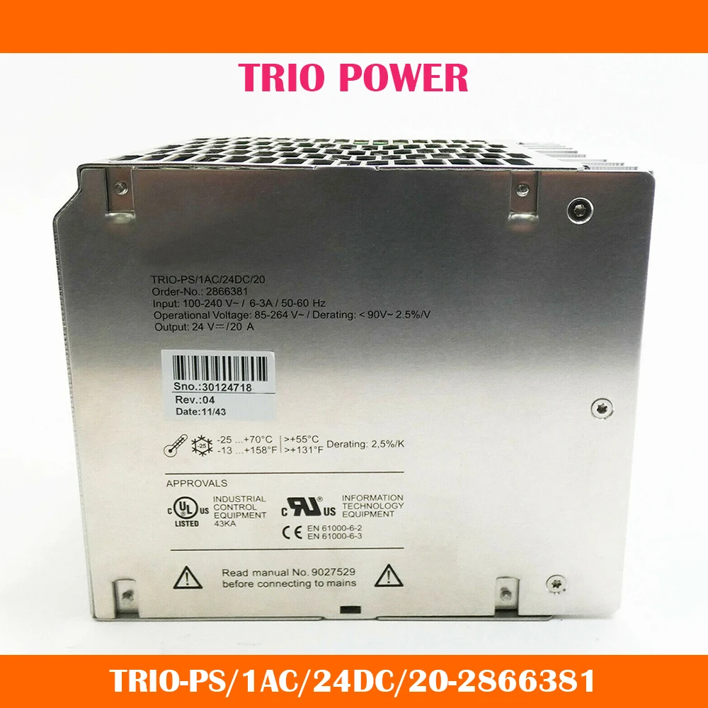 جديد 2866381   TRIO-PS/1AC/24DC/20- 2866381   TRIO POWER لـ Phoenix تحويل التيار الكهربائي شحن سريع يعمل بشكل جيد عالي الجودة