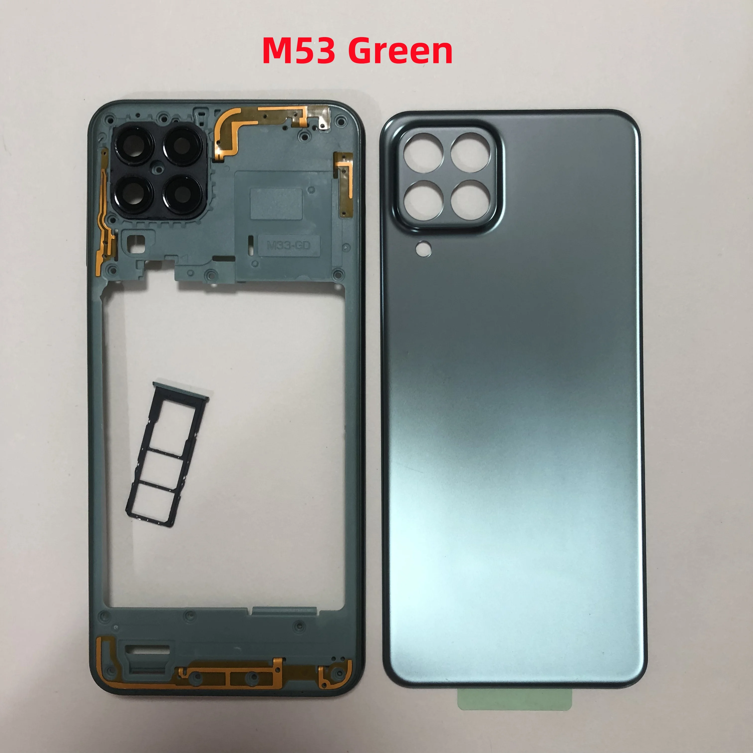 Pełna obudowa do Samsung Galaxy M53 5G M536 M33 M336 M52 M526 Środkowa rama + pokrywa baterii Tylne drzwiczki Obudowa z obiektywem Wymień — zdjęcie produktu 3