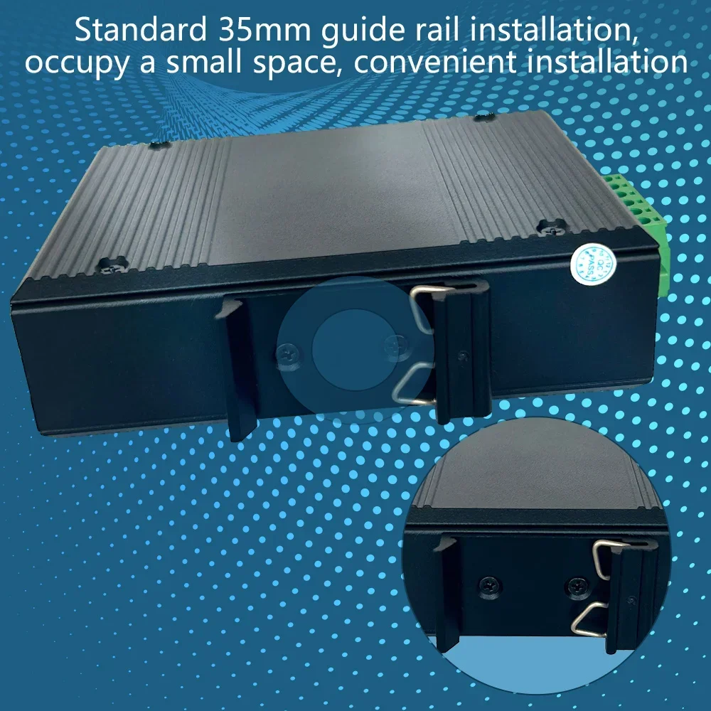 NUOVI switch di rete non gestiti da 2-10 porte IP40 da -40 a 80 ° Switch Ethernet industriale Gigabit completo per esterni su guida DIN C PoE 1000Mbps