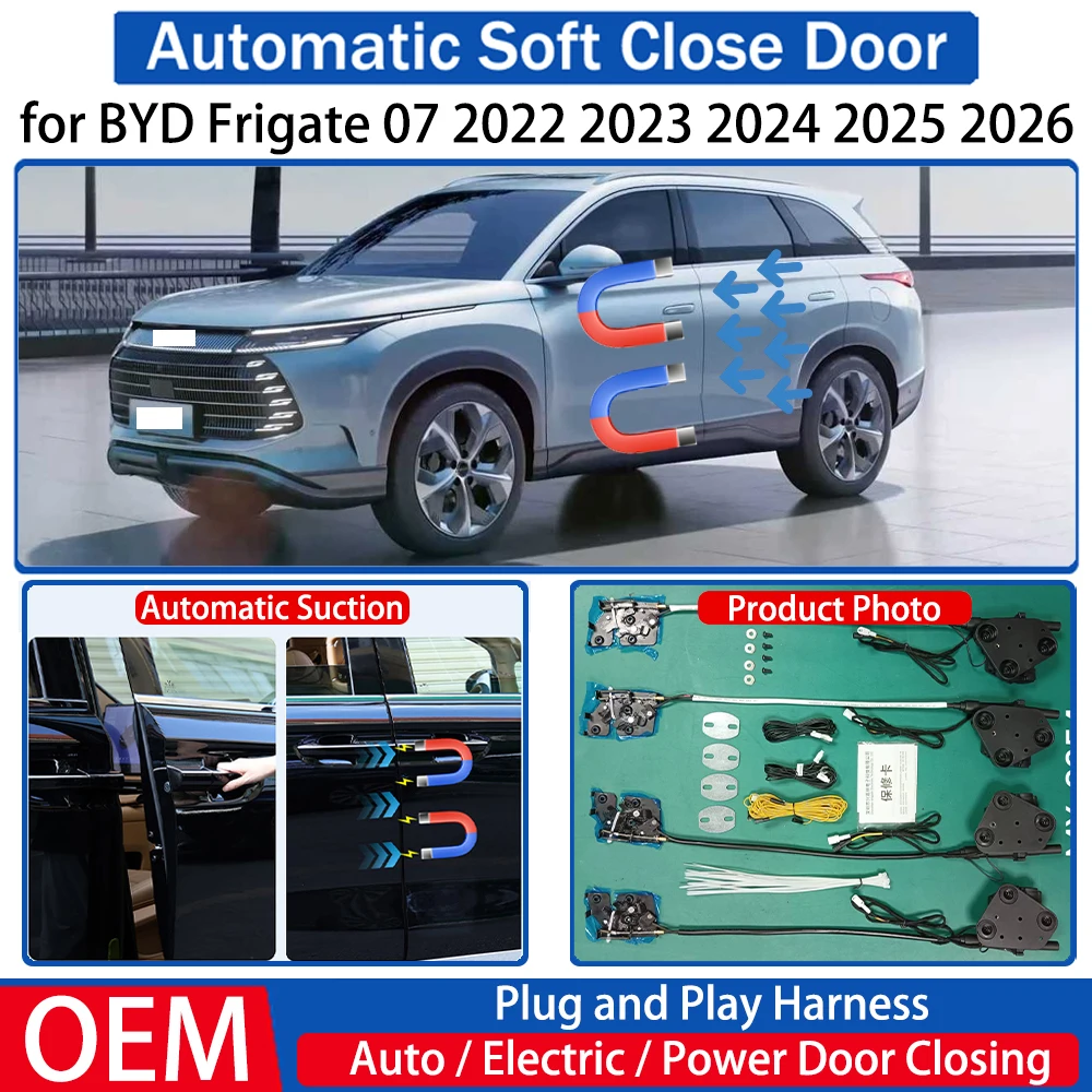

ZJCGO for BYD Frigate 07 2022 2023 2024 2025 2026 Car Automatic Soft Close Door Electric Suction Kit Auto Power Closing System