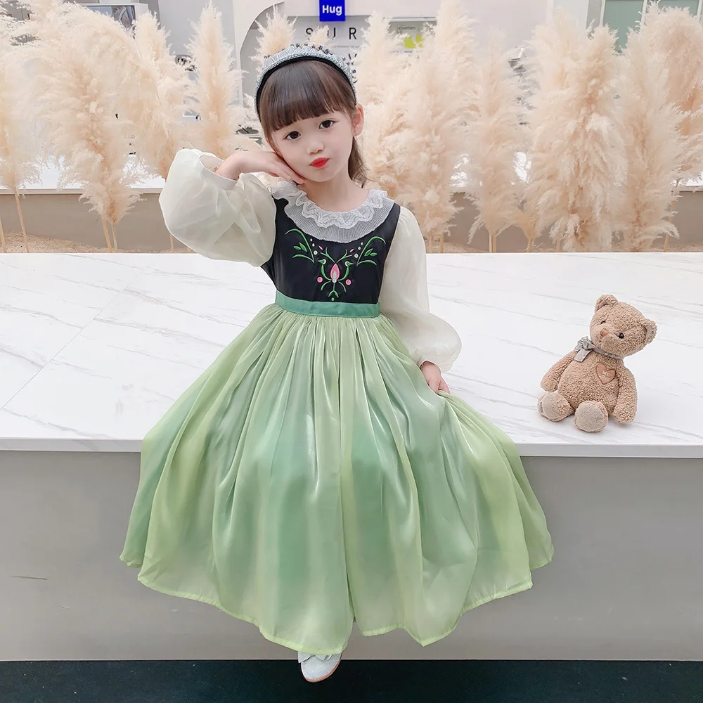 Anna Dress For Girls Princess Costumes Halloween Party Fantasy Clothes Birthday Gift Princess Sundress Dress Up Girl Green Party - AliExpress 1501 Anna Dress For Girls Princess Costumes Halloween Party Fantasy Clothes Birthday Gift Princess Sundress Dress Up Girl Green Party - AliExpress 1501