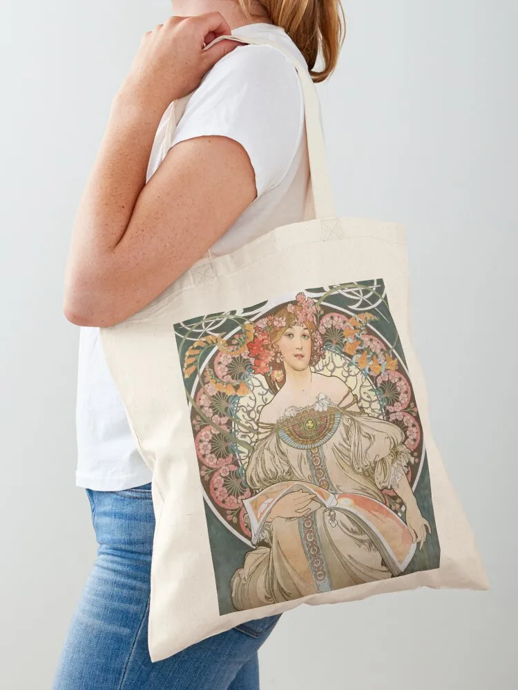

Reverie by Alphonse Mucha 1897 Tote Bag shoping bag Canvas bag hand ladies the tote