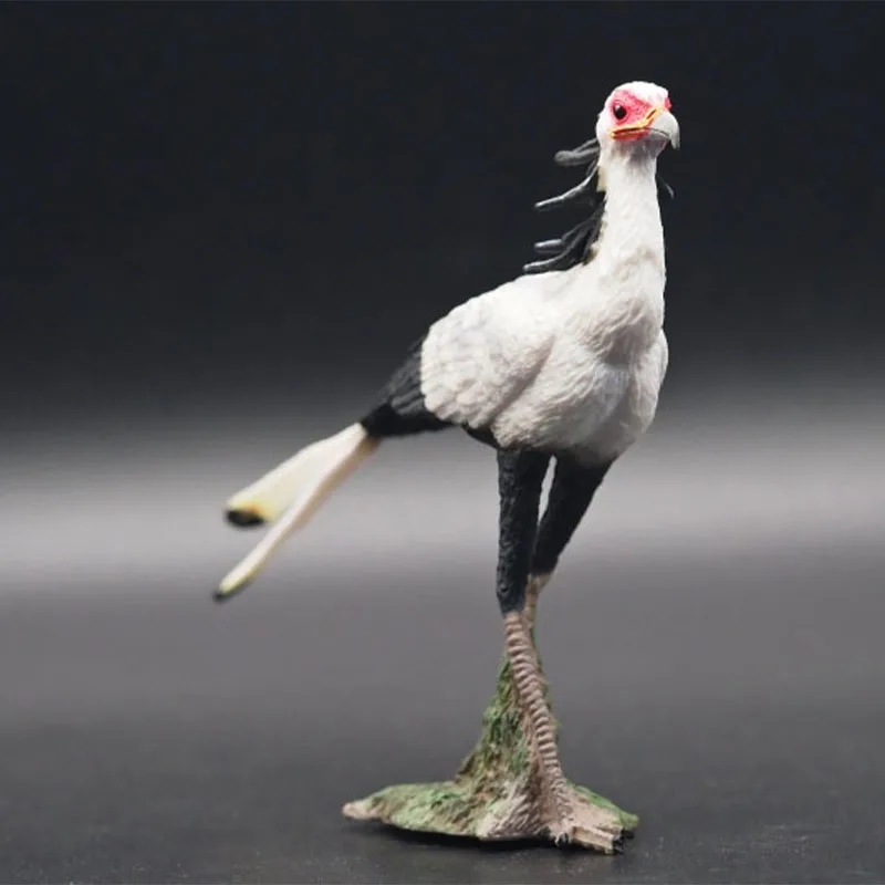 Wild Miniature Secretarybirds Eagle Simulation Animal Model for DIY Scene Accessories Toy Collection Gift Ornaments