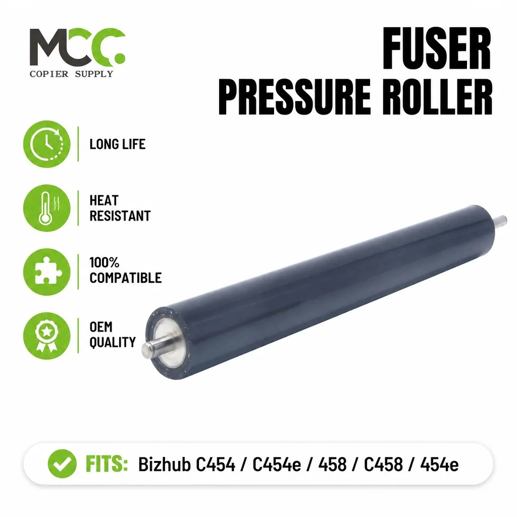 Japan Fuser Pressure Roller For Konica Minolta Bizhub C454 C454e 458 C458 454e Lower Fuser Roller