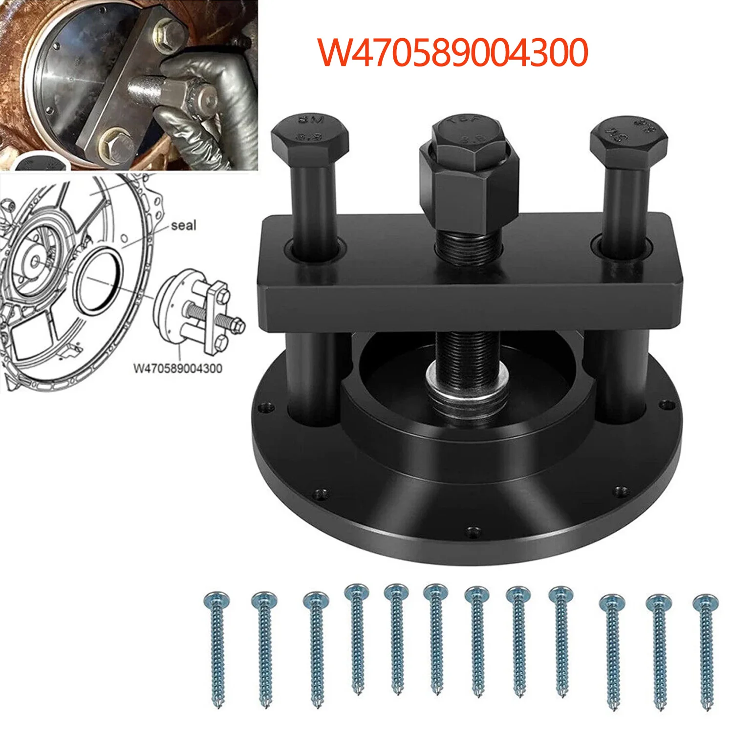 

For DD13 DD15 DD16 Series Engines, Replacement for W470589004300 Rear Crankshaft Oil Seal Remover and Installer Tool