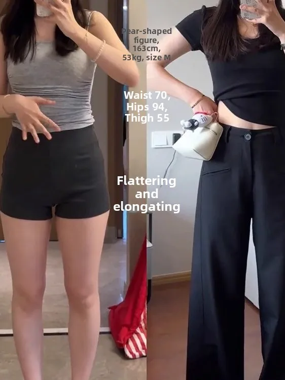 กางเกงลำลองผู้หญิง ไซส์ใหญ่ รุ่นใหม่ สำหรับสาวอวบ ช่วยพรางหุ่น กระชับสะโพก เอวสูง ผ้าพลิ้ว ทรงสวย ช่วยพรางสัดส่วน กางเกงขายาวทรงกระบอก