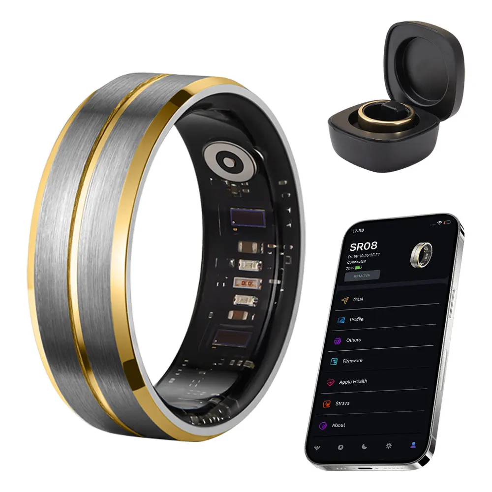 

Tunsten Smart Ring for Men | Fitness Tracker Ring with Heart Rate, GPS, Blood Oxygen, Sleep Monitor, Stress, Step, Calories, AI