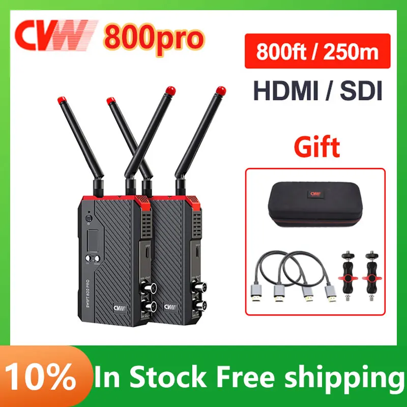 

CVW Swift 800 Pro Wireless Video Transmission System HDMI+SDI HD Image Smartphone Monitor Transmitter Receiver 800 FT