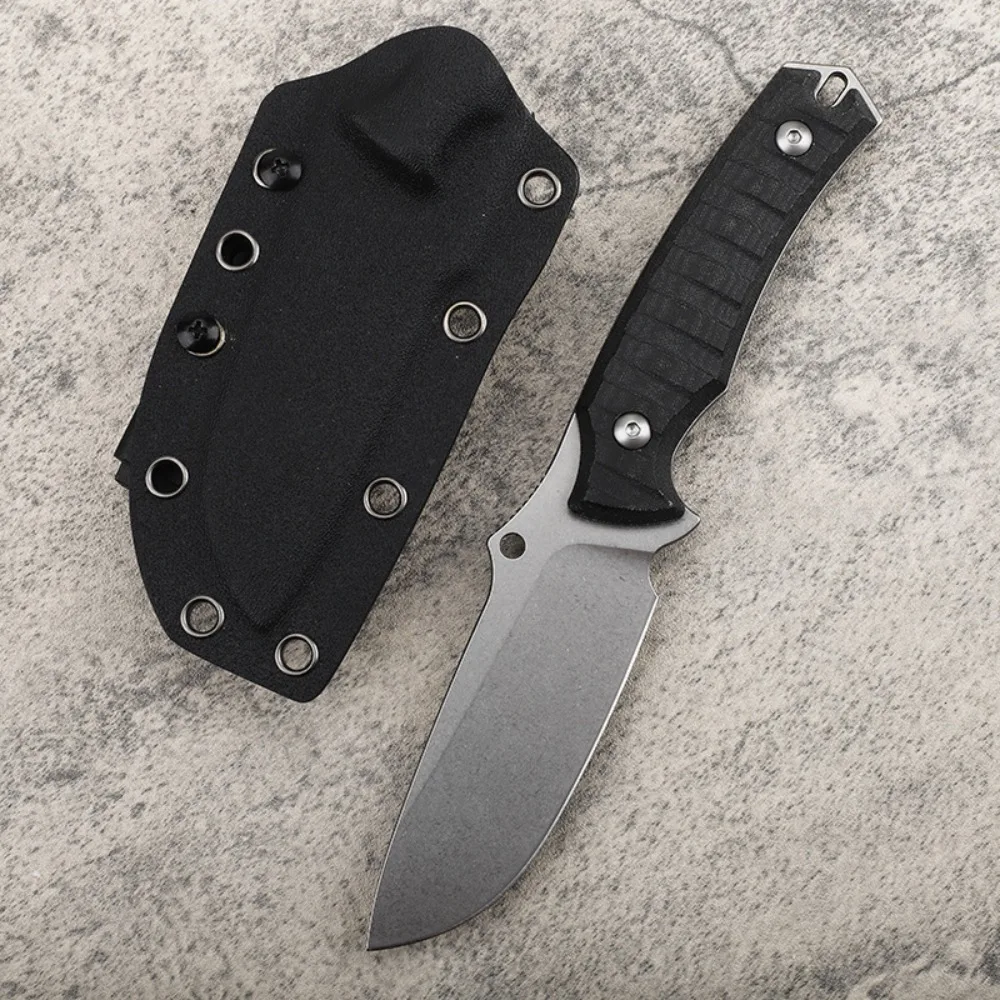 

Top Quality Outdoor Fixed Blade Knife D2 Blade Hemp Handle Lightweight Durable Knives Survival Straight Knife Fruit Knives
