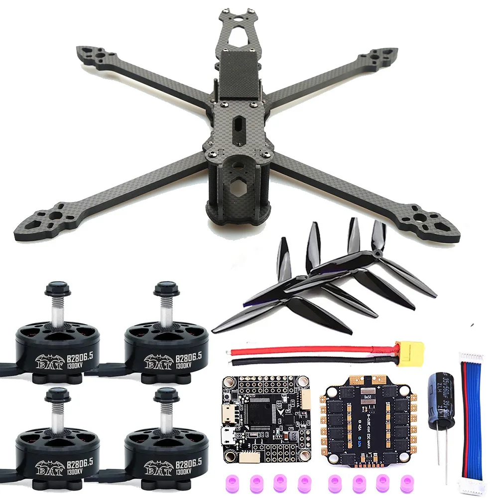 

MARK4 V2 7inch 295mm Carbon Fiber Frame B2806.5 1300KV Brushless Motor &7040 propeller Kit For FPV Racing Drone