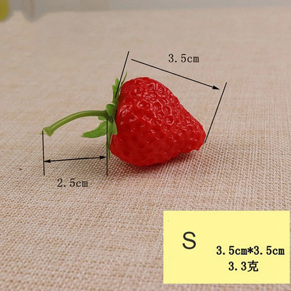 

Simulation Strawberry Christmas Ornaments Artificial Fruit Fake Strawberry Photography Props Home Decor