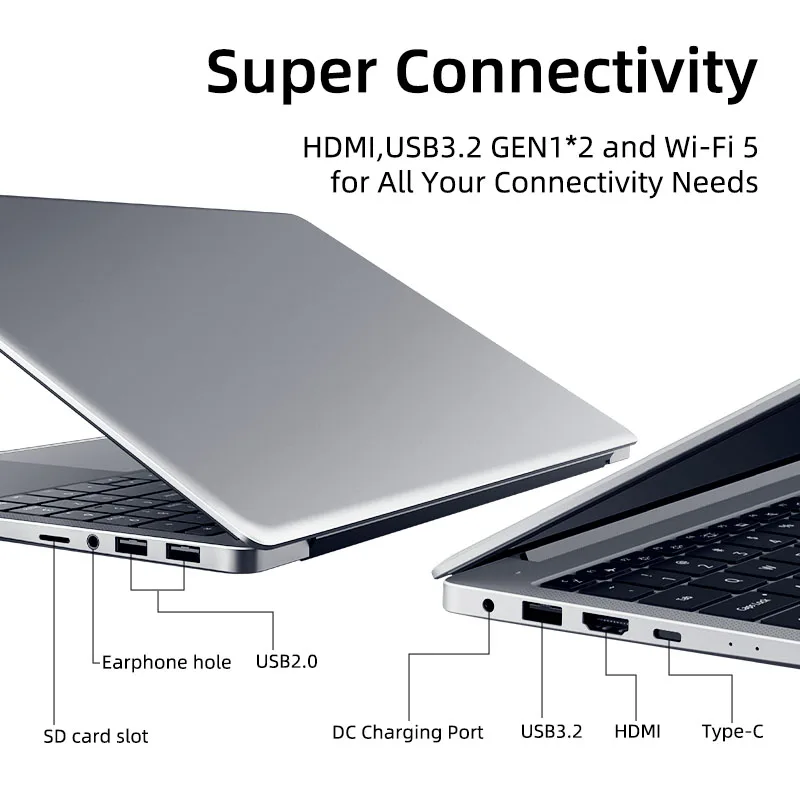 마쿠타 노트북 15.6인치 휴대용 노트북 인텔 CPU I7-1165G7 IPS 32GB 2T SSD 1920*1080 FHD 디스플레이 노트북- 독일어 키보드