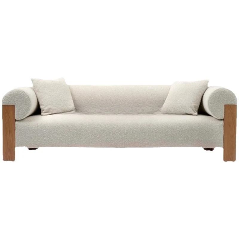 

Surprise Solid Wood Fabric Living Room Sofa Retro Designer Homestay Model Room Hotel Sales Office Reception Sofa