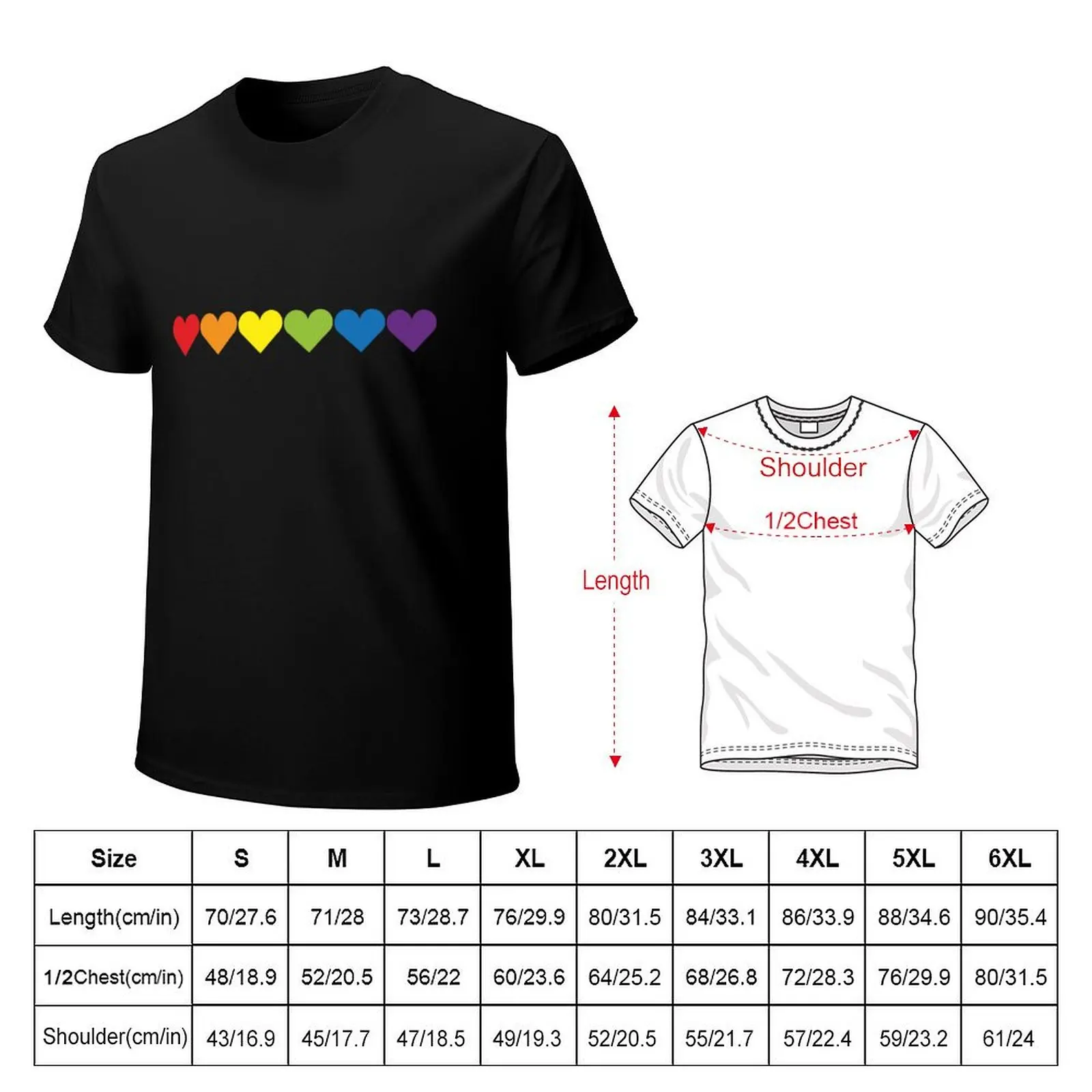 Pride Hearts T-Shirt Halloween Theme T-Shirt