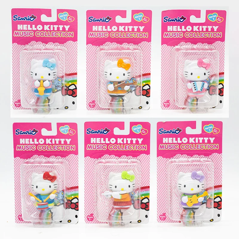 Sanrio Hello Kitty KT Cat Music Collection musicista Kitty Doll regali giocattolo modello Anime figure raccogliere ornamenti