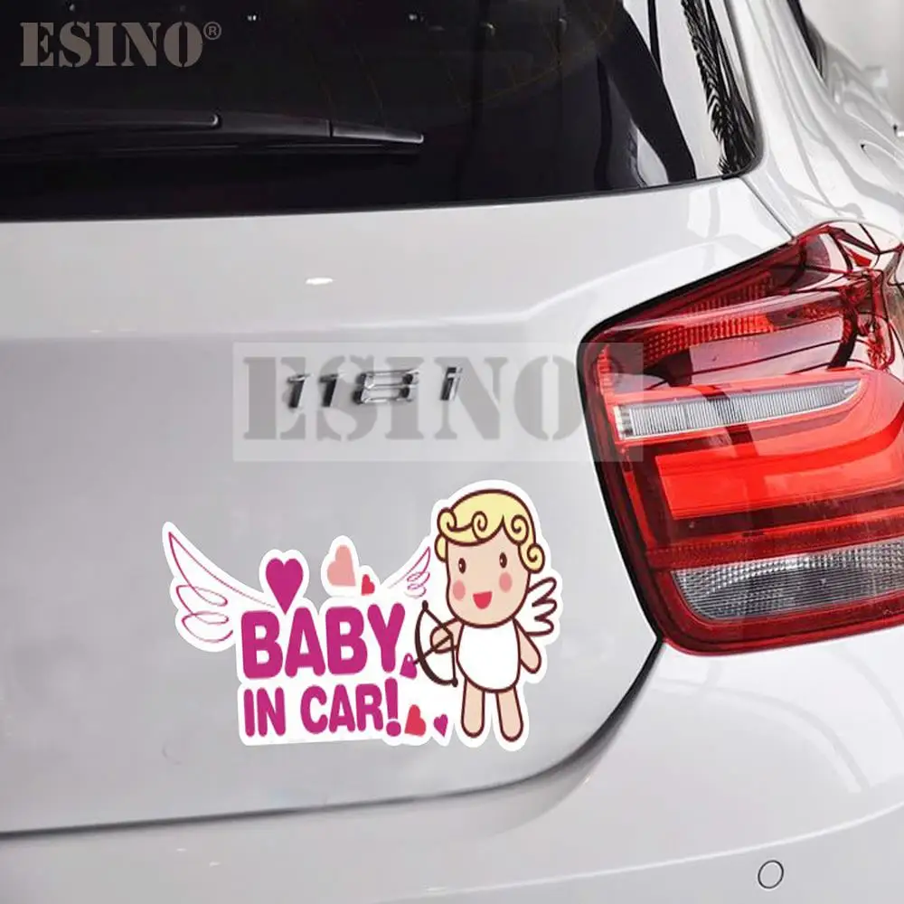 Car Styling creativo divertente bambino in auto Cartoon PVC decalcomania impermeabile carrozzeria specchietto posteriore vetro adesivo modello vinile