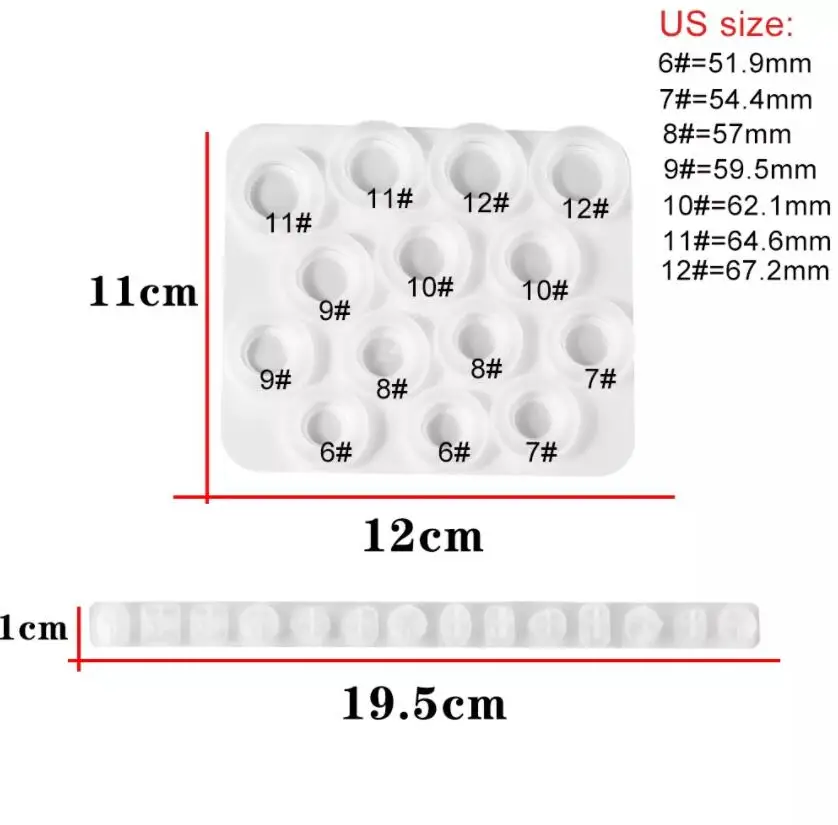 1Pcs Ringe Harz Epoxy Formen Gemischte Größe Silikon Casting Formen Werkzeug Für DIY Schmuck, Die Entdeckungen Liefert Zubehör