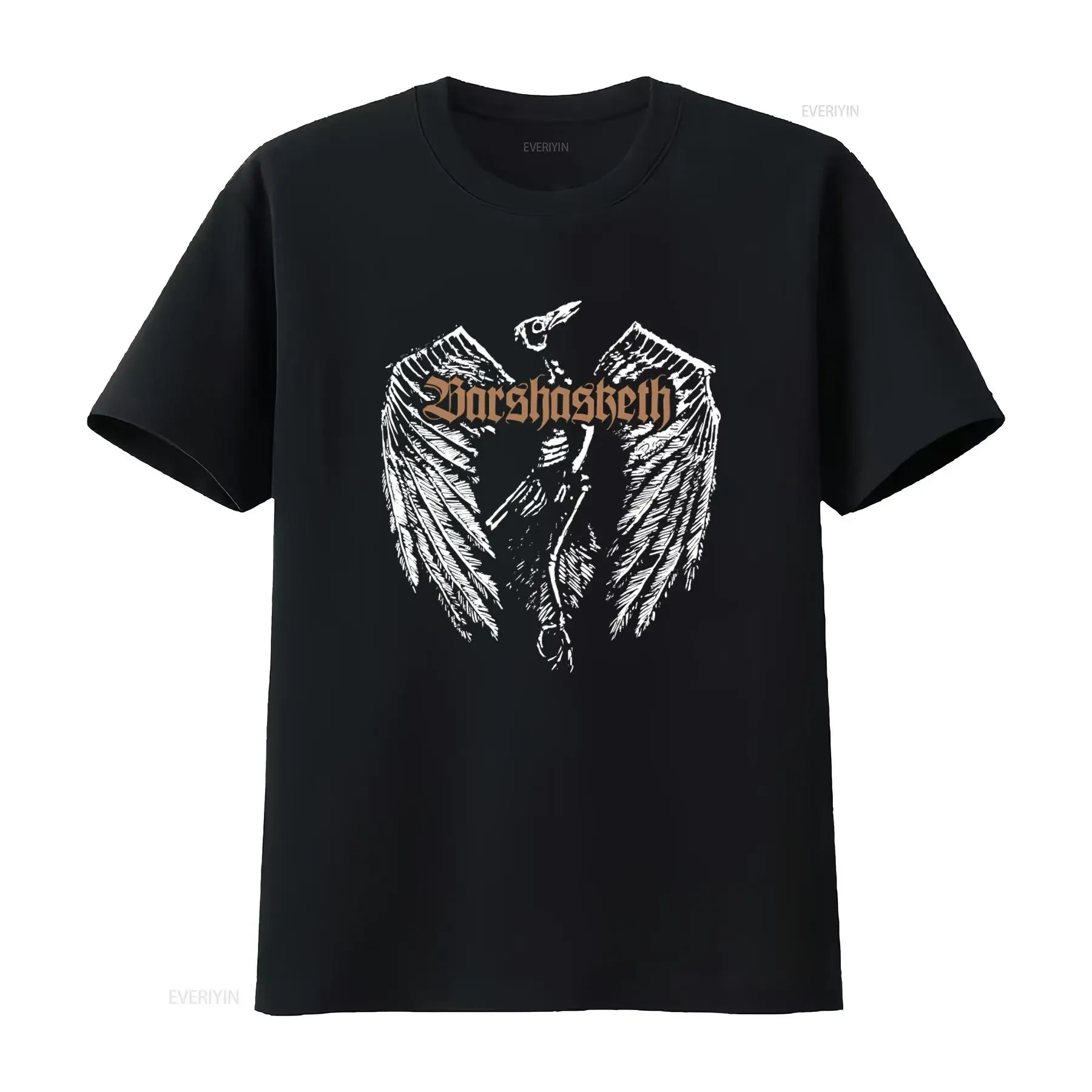 Barshasketh Gothic Crow Wings Print T Shirt Sizes Perfect for Metal Fans Xl The Chasm Dawn Urfaust Urgehal Lnquisition Naglfar