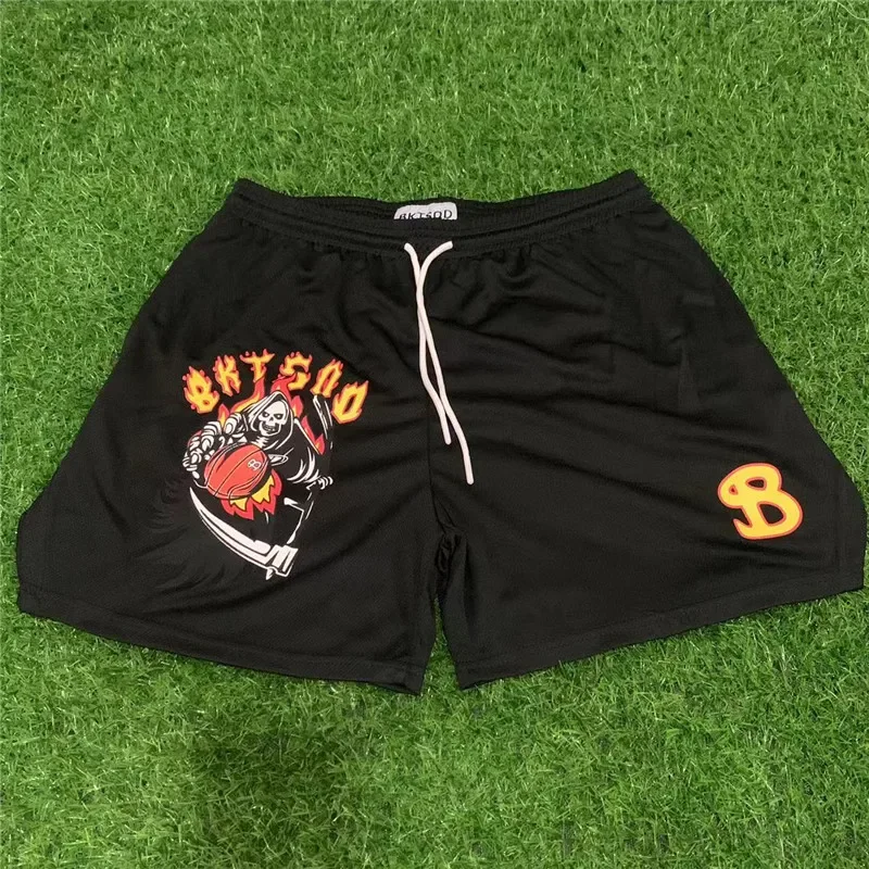Novo verão calções de basquete masculino moda praia esportes shorts nova malha na moda de secagem rápida calças de comprimento de quarto