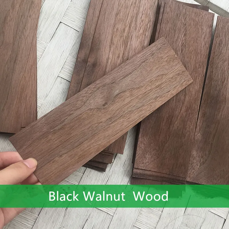 30pcs 6.5x17cm Thickness:0.35-0.4mm Black Walnut Log Bark Veneer Pure Solid Wood Chips