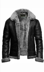 Autumn and Winter Men's Artificial Fur Integrated Long Sleeve Jacket Coat