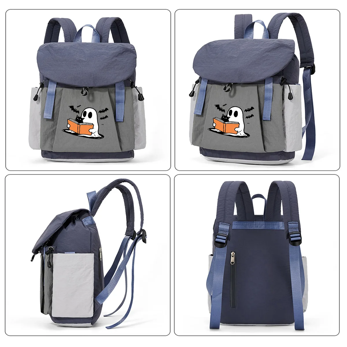 French Halloween Gift for Girls, Japanese-Style School Bag for Middle and High School Students, Young Girl Backpack, Fresh and Stylish Academy Backpack