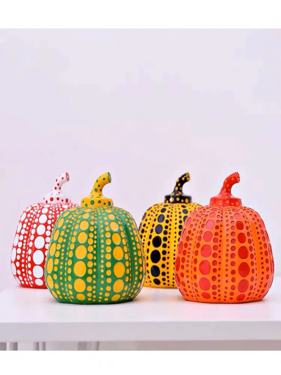 Pumpkin Ornament Nordic Home Decoration Polka Dot Art Study Desktop Decoration Ins Creative Matching