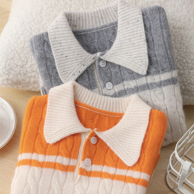 الفتيان 100% رداء علوي من الصوف الشتاء سماكة المراهقين الأطفال معطف شتاء الفتيات بدوره إلى أسفل طوق سترة الاطفال المرقعة سترة #5