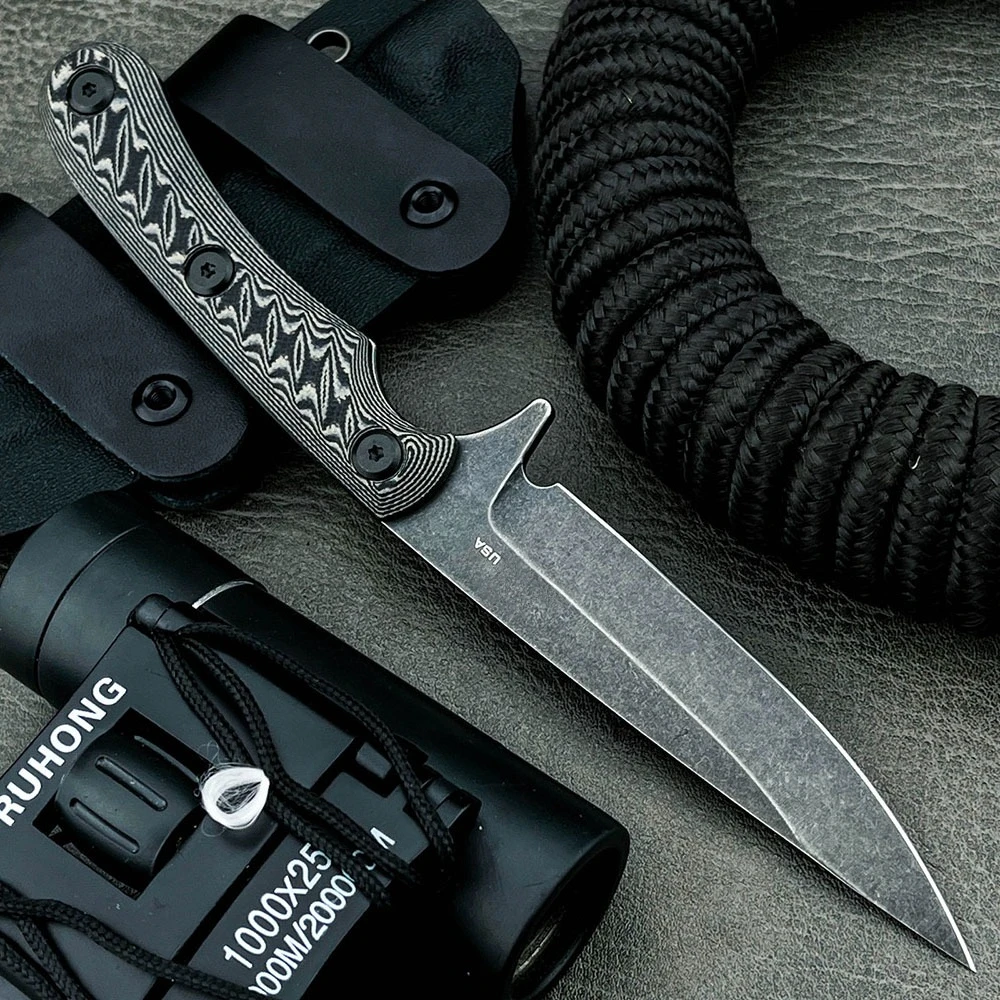 Camping Fixed Blade Knife with Sheath EDC Gear Jungle Exploration BBQ Backpack Picnic Timber Trimming Berry Picking Rope Cutting