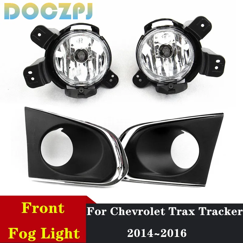 2PCS Car Front Fog Lamp Assembly For Chevrolet TRAX TRACKER 2014 2015 2016 Additional Foglight Kit