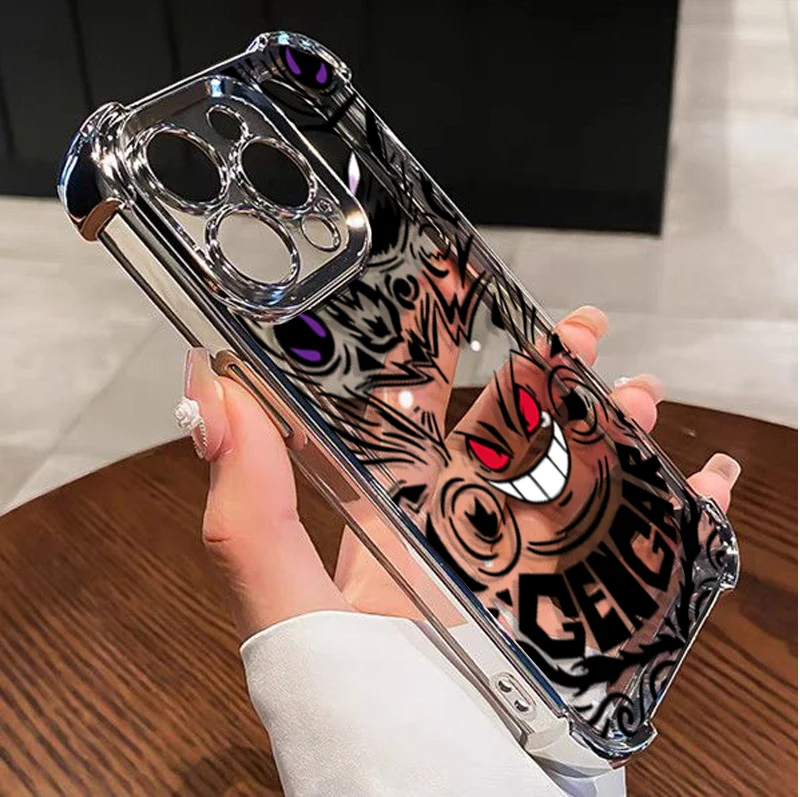 حافظة لهاتف سامسونج جالاكسي S25FE Edge S24 S23 S26 Ultra Plus S24FE S23FE S20FE غطاء أنيمي بوكيمون جينجار طلاء ناعم #4