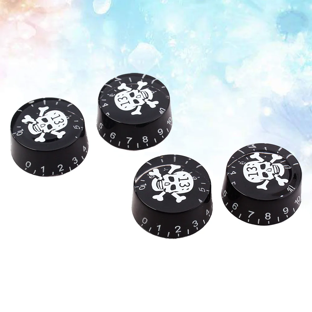 

4 PCS/ Broken Control Knobs Volume Skull Dirty Electric Guitar and Tone Replacement