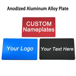 Custom Metal Sign Anodized Aluminum Plate Retro Plaques Nameplate Personalized Mailbox Label Address Plate Device Business Cards